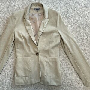 Gold Spec Blazer, Comfortable Cotton Blend, M